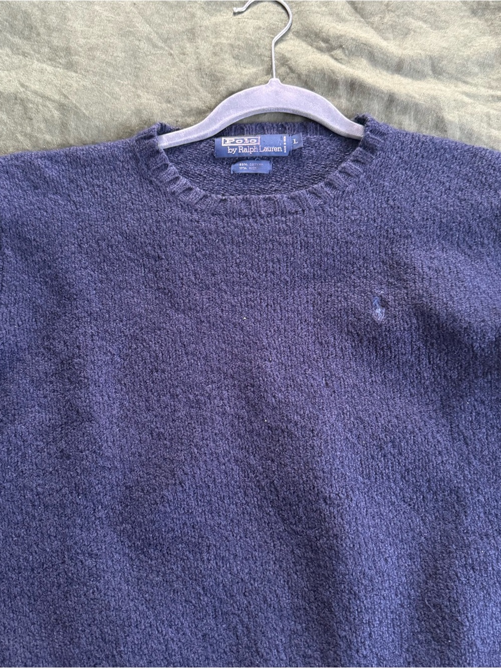 Vintage Polo by Ralph Lauren Women's Crewneck Sweater in Navy - Picture 2 of 7